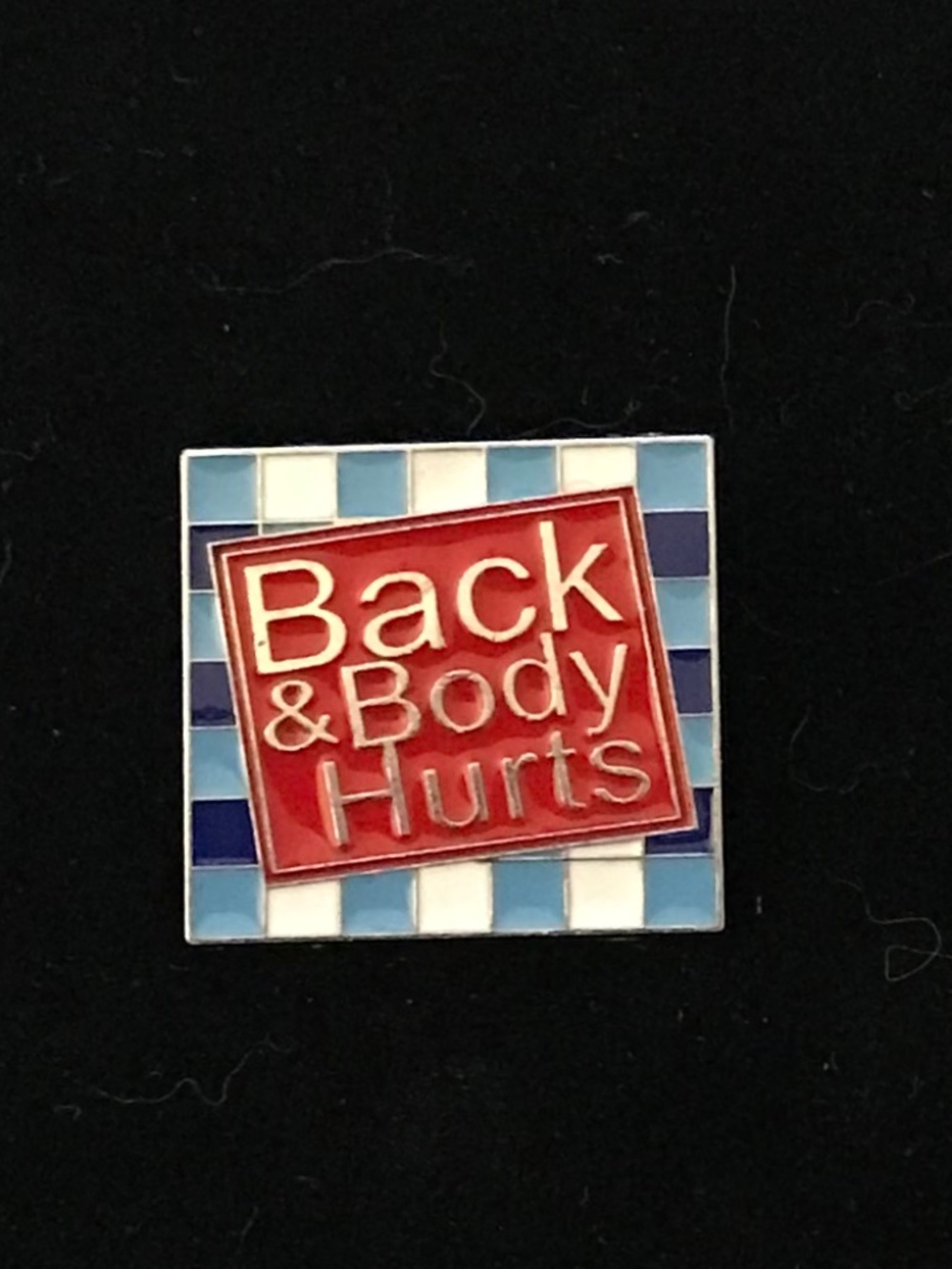 NWOT “Back and body hurts” pin (pins: 1/$12, 2/$20)